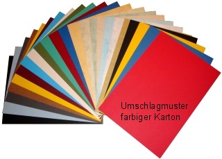 Einige Umschlagmuster - Karton f&uuml;r Hardcover Heissleim Ringbindung